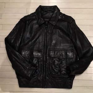 ANDREW MARC Men’s leather bomber jket
